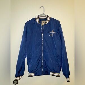 Cooperstown Starter Navy Blue Bomber Jacket with Star Logo